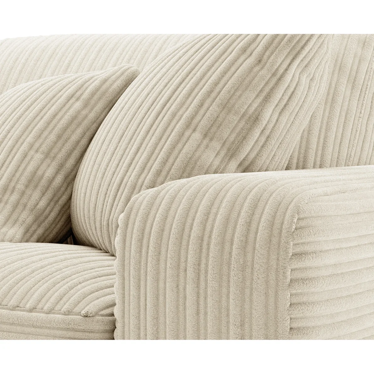Milan Ivory Fabric 2 Seater Sofa – image 3