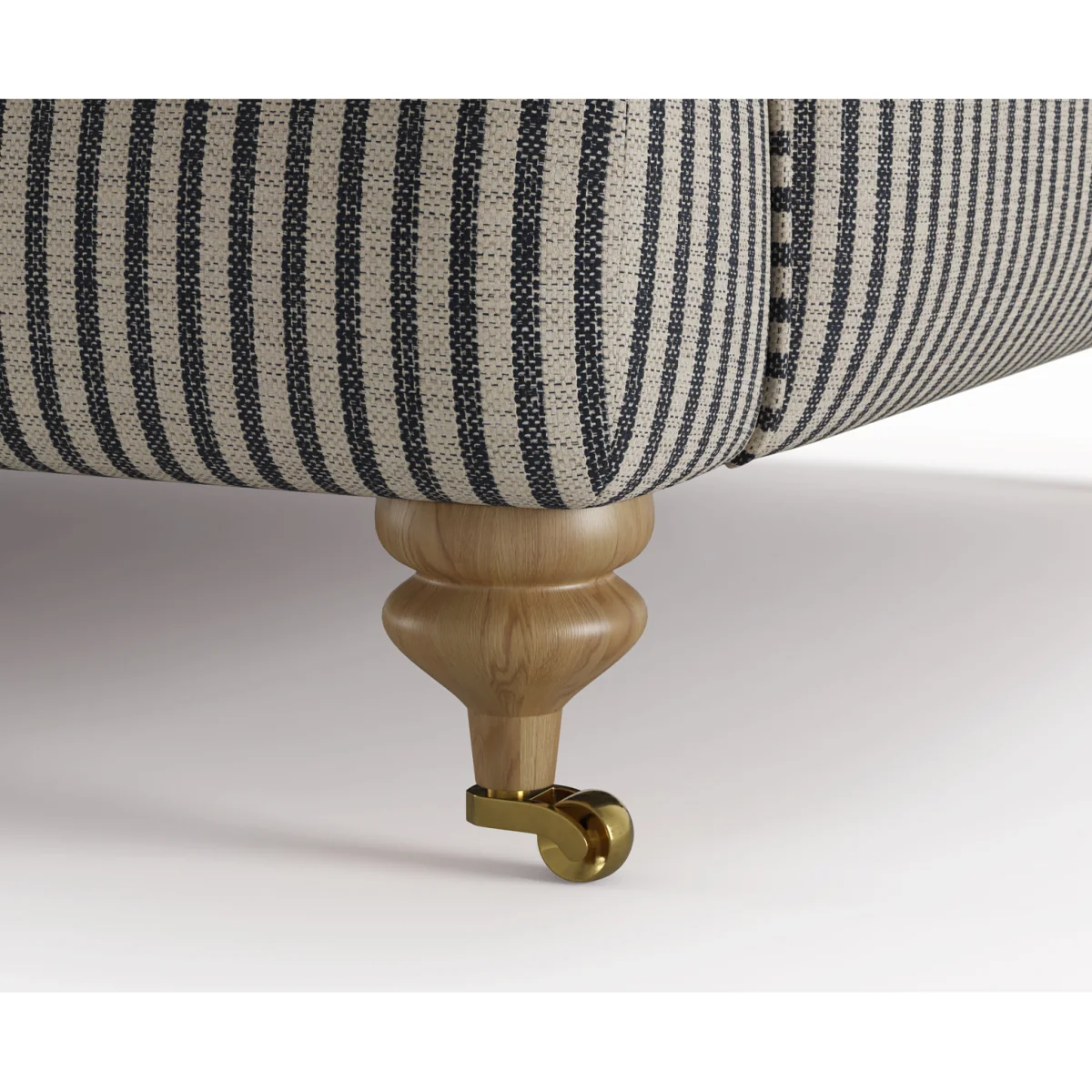 Chilworth Cove Navy Striped Fabric 3 Seater Sofa – image 3