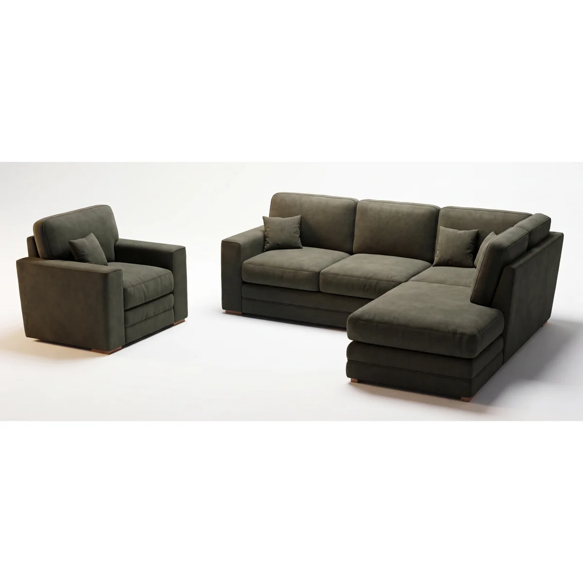 Madden Pewter Fabric Two Seater Sofa – image 6