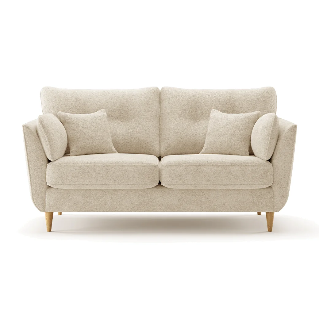 Capri Natural Boucle Fabric 2 Seater Sofa – image 1