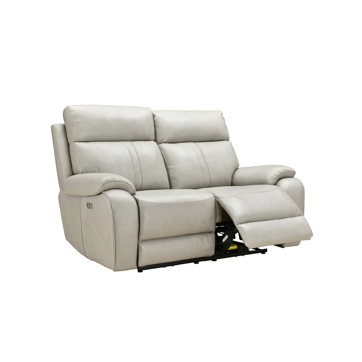 Cooper Light Grey Leather 2 Seater Recliner Sofa – image 3