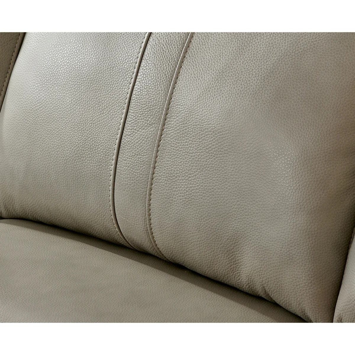 Cooper Light Grey Leather 2 Seater Recliner Sofa – image 5