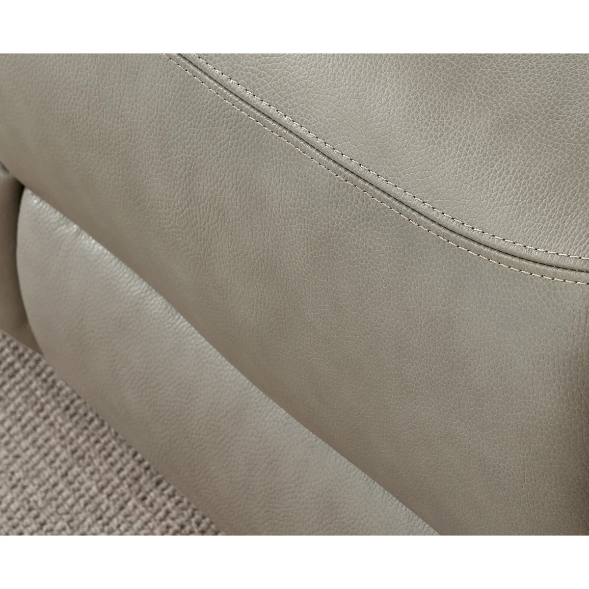Cooper Light Grey Leather 2 Seater Recliner Sofa – image 8