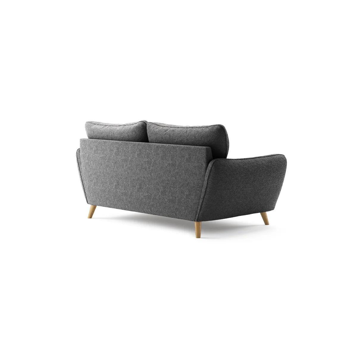 Palma Charcoal Chenille Fabric 2 Seater Sofa – image 3