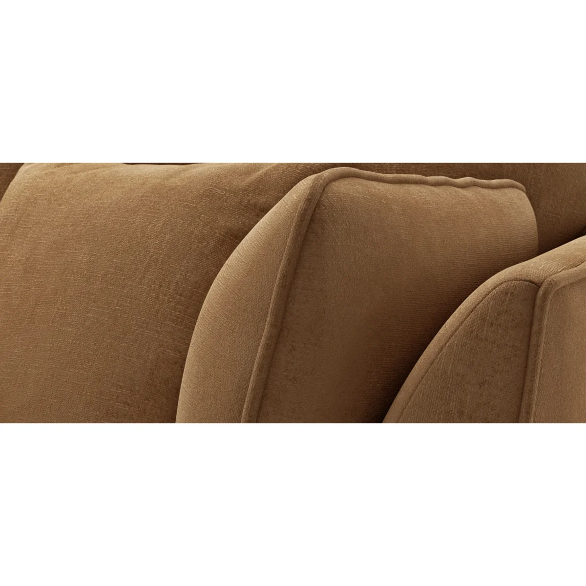 Capri Almond Fine Chenille Fabric 3 Seater Sofa – image 7