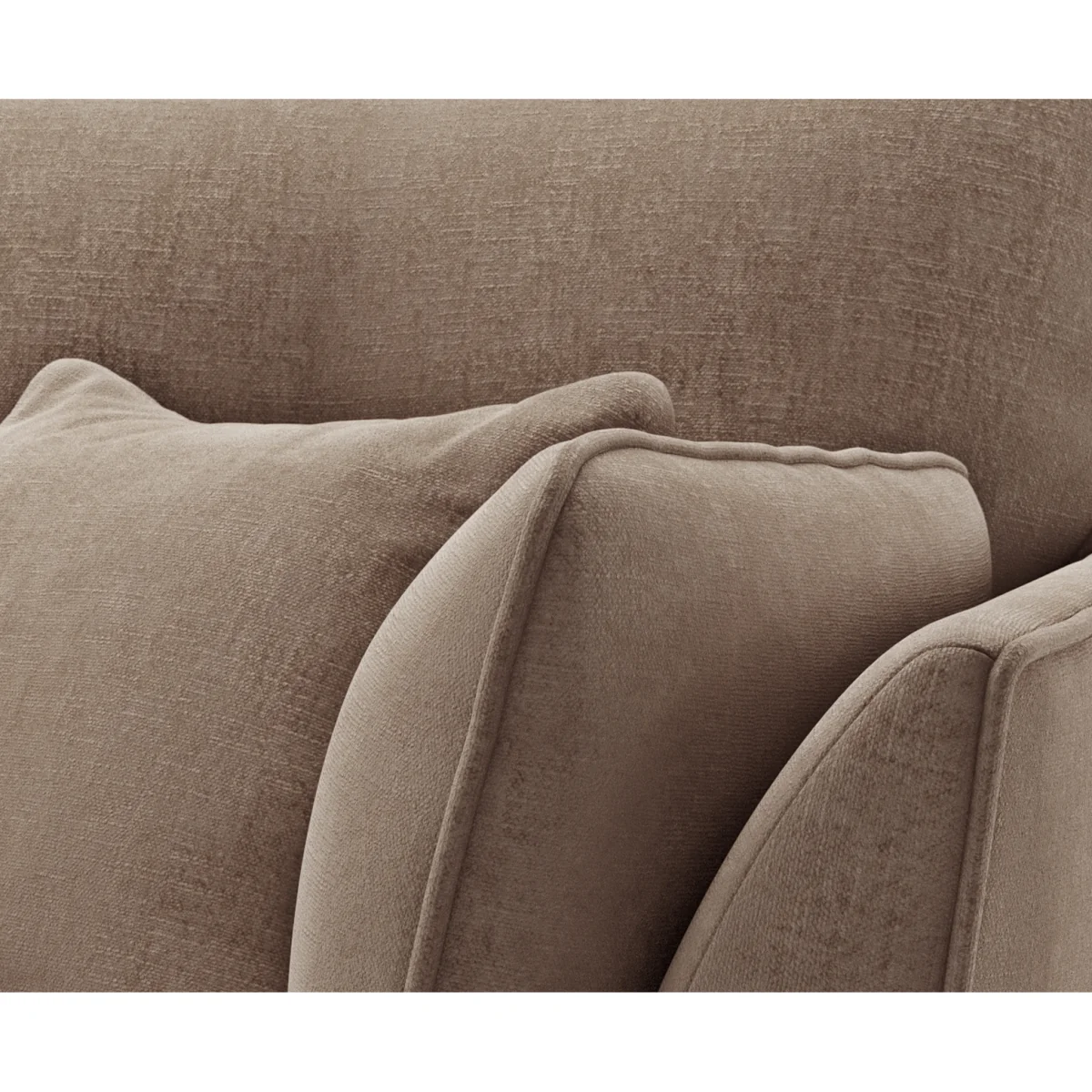 Capri Latte Chenille Fabric 2 Seater Sofa – image 4
