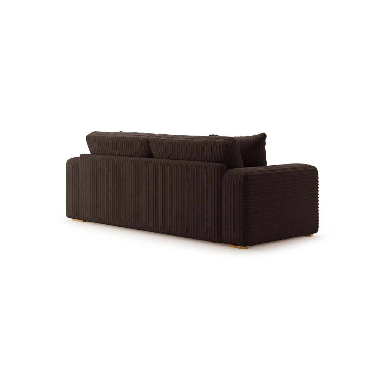Milan Chocolate Fabric 3 Seater Sofa – image 2