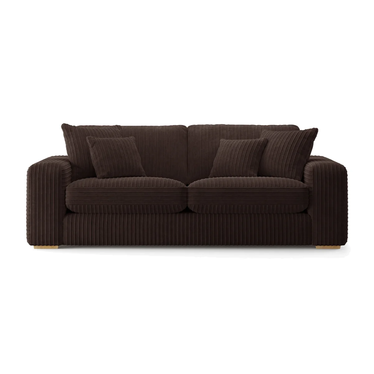 Milan Chocolate Fabric 3 Seater Sofa – image 1