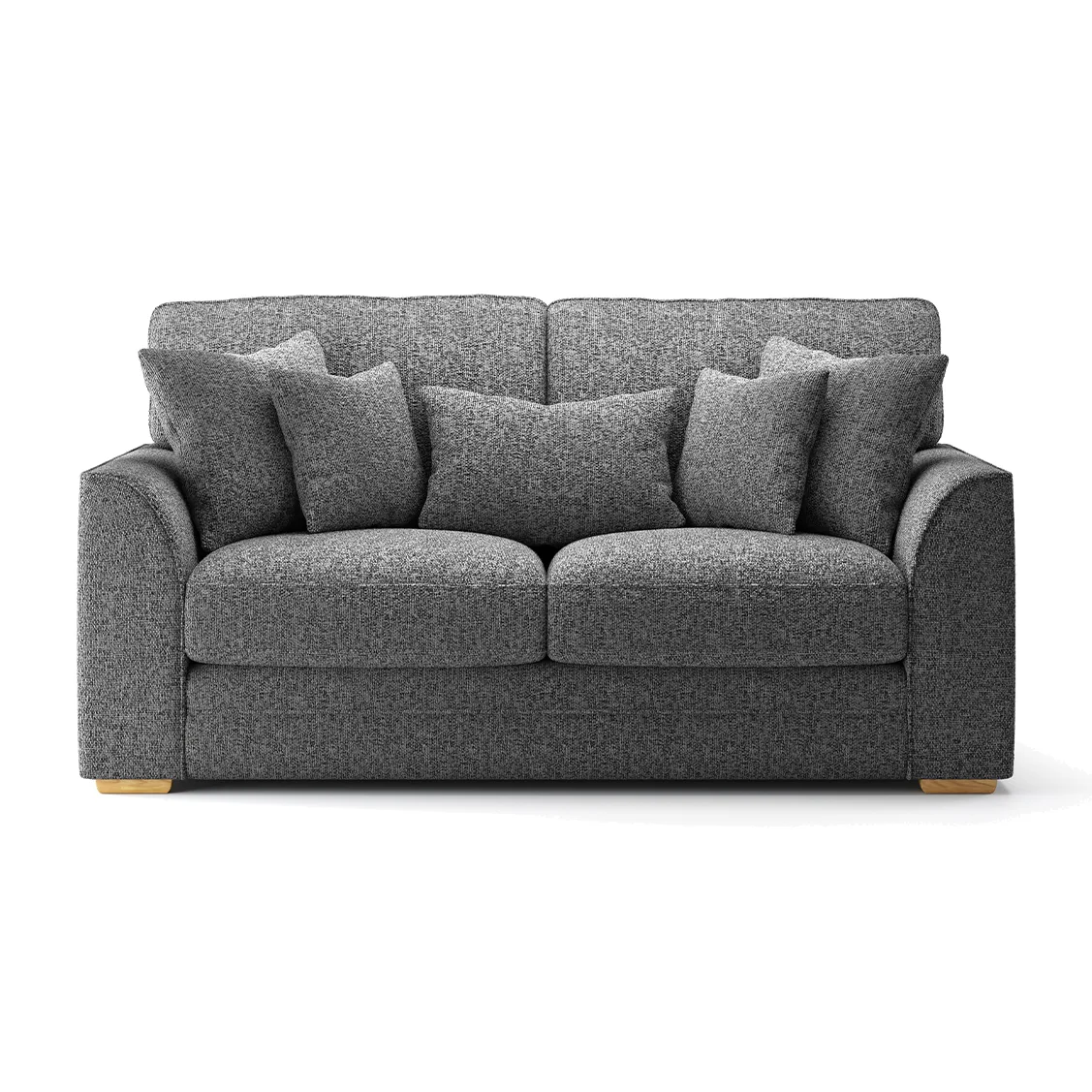 Jasper Charcoal Chenille Fabric 2 Seater Sofa – image 1