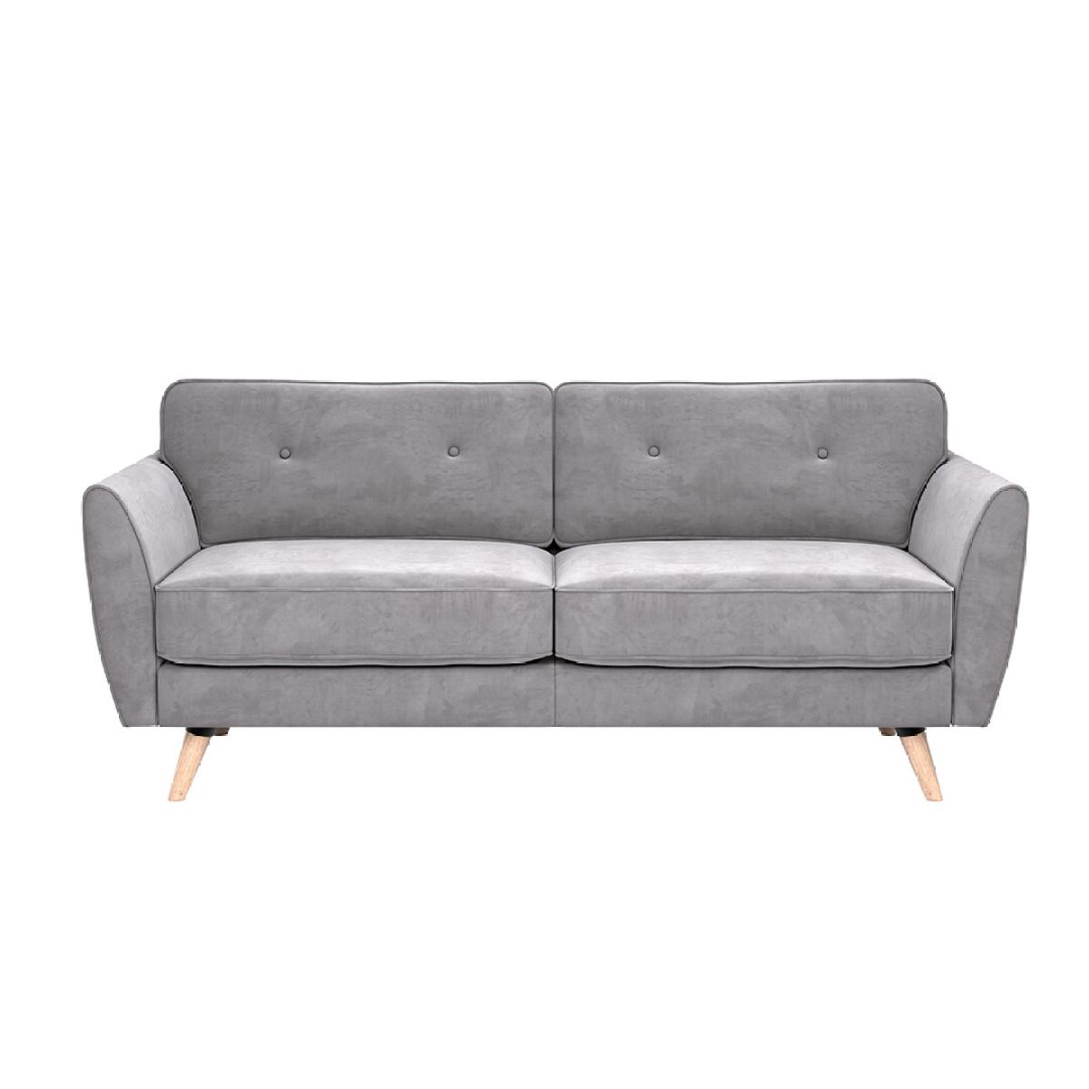 Brooke Grey Velvet 3 Seater Sofa – image 3