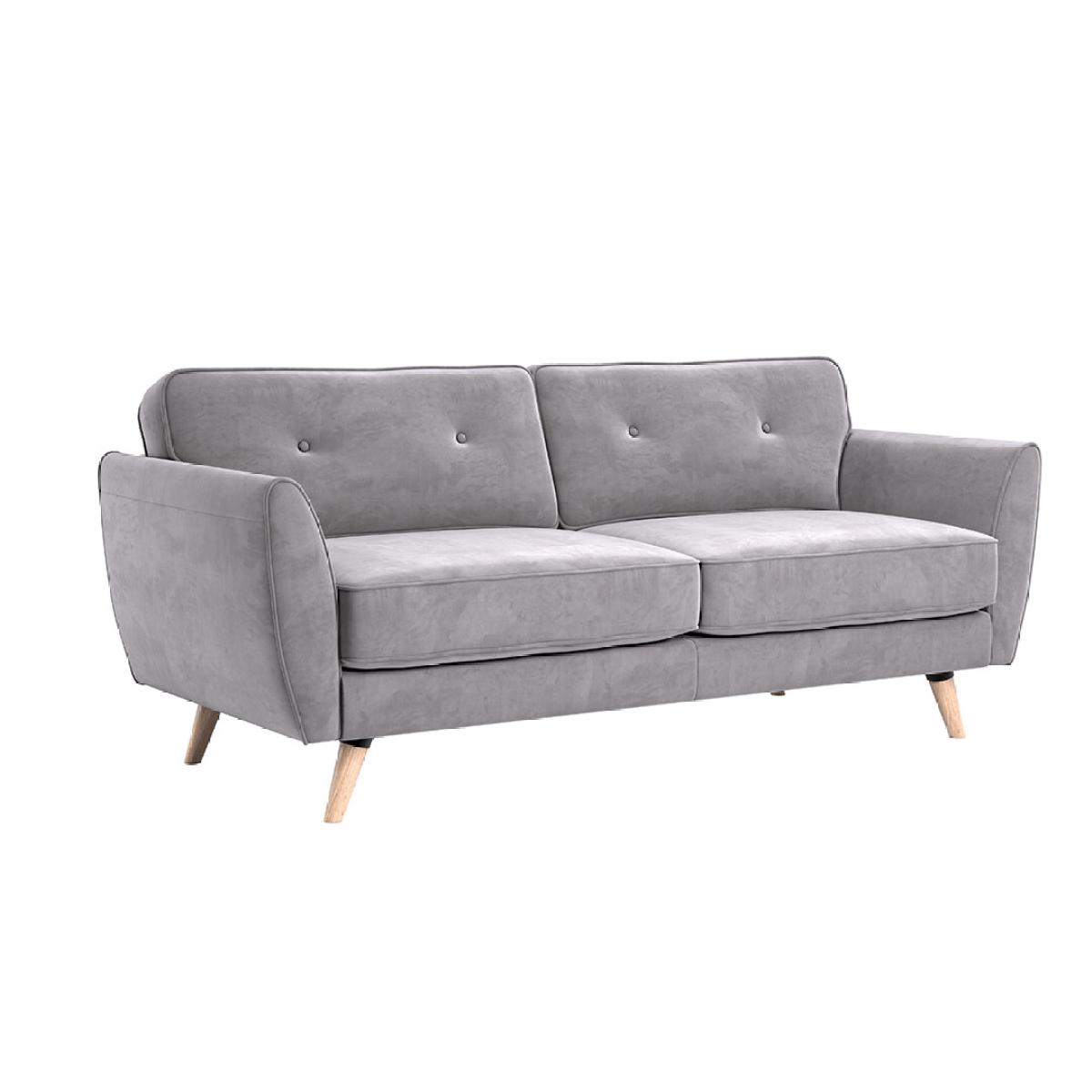 Brooke Grey Velvet 3 Seater Sofa – image 5