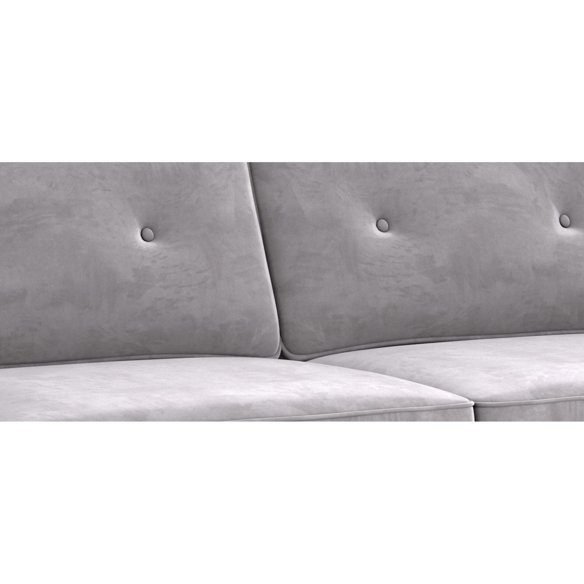 Brooke Grey Velvet 3 Seater Sofa – image 7