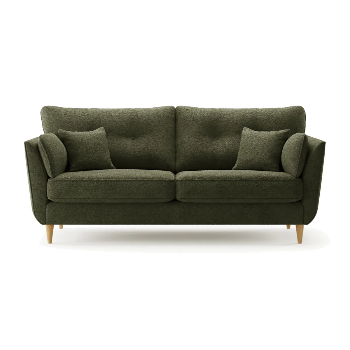 Capri Emerald Boucle Fabric 3 Seater Sofa – image 1