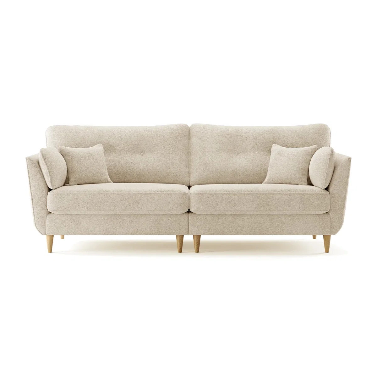 Capri Natural Boucle Fabric 4 Seater Sofa – image 1