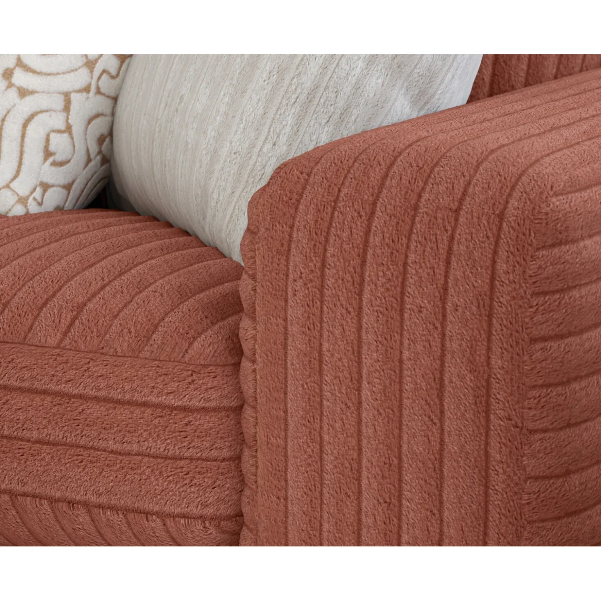Milan Russet Fabric 2 Seater Sofa – image 4