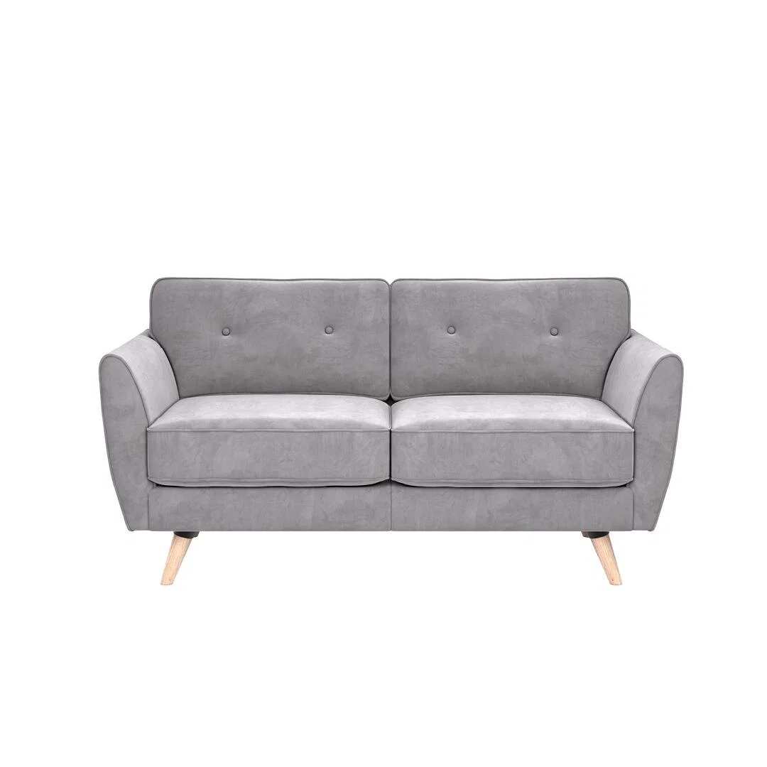 Brooke Grey Velvet 2 Seater Sofa – image 3
