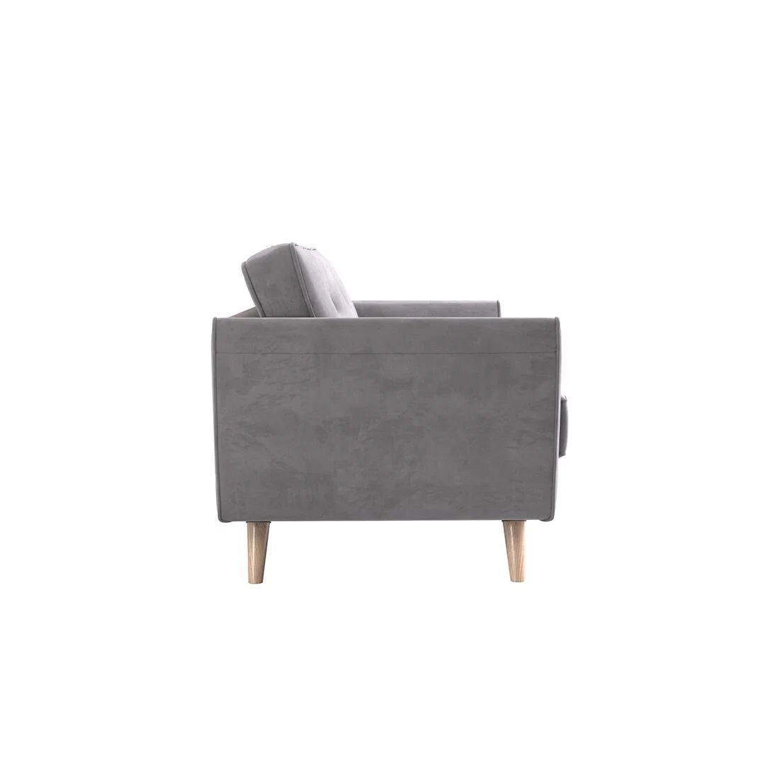 Brooke Grey Velvet 2 Seater Sofa – image 5
