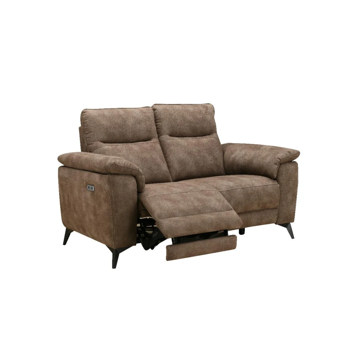 Sinclair Earth Brown Fabric 2 Seater Recliner Sofa – image 7