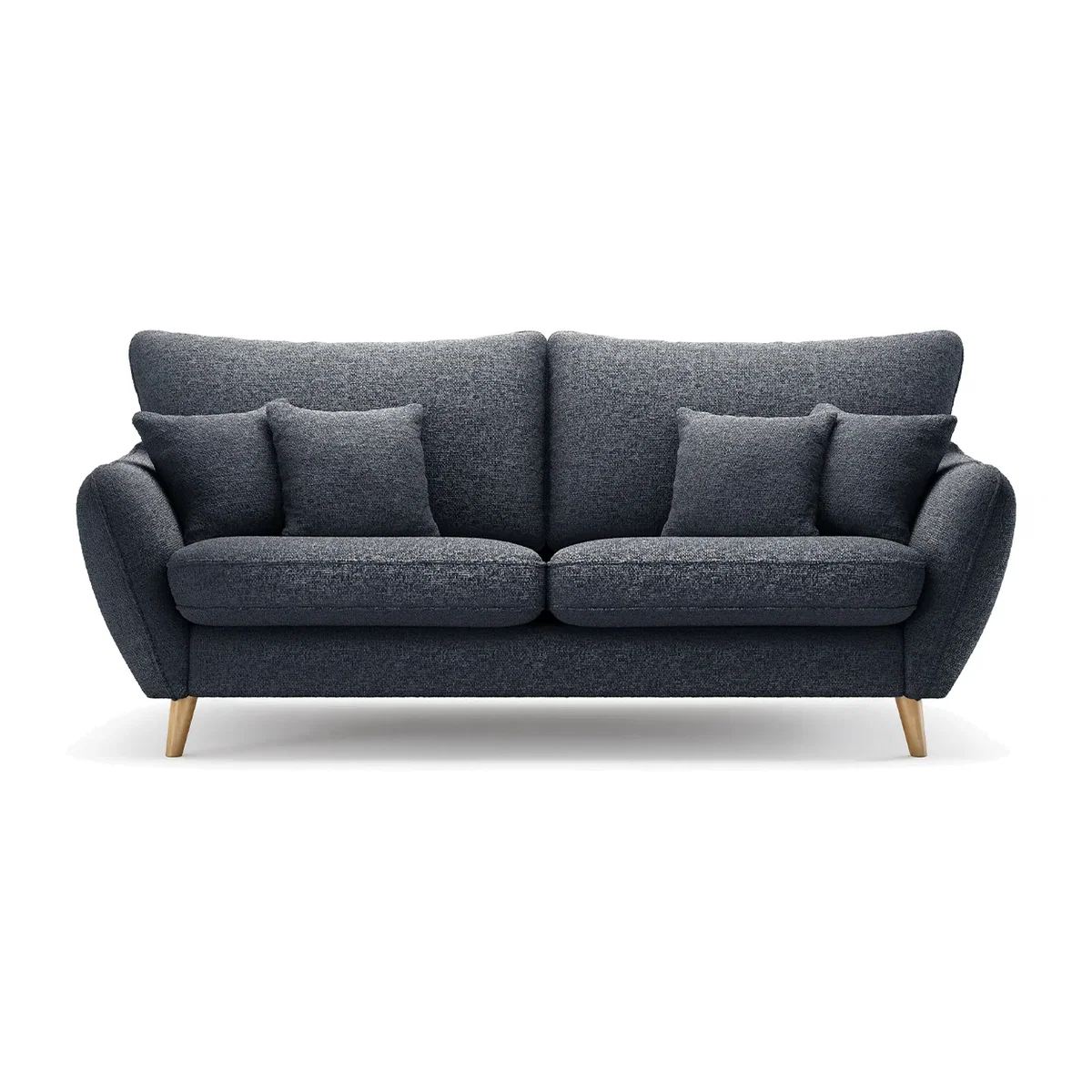 Palma Navy Chenille Fabric 3 Seater Sofa – image 1