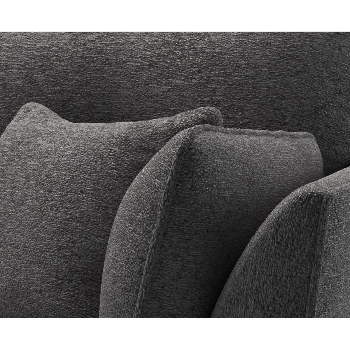 Capri Midnight Boucle Fabric 4 Seater Sofa – image 4