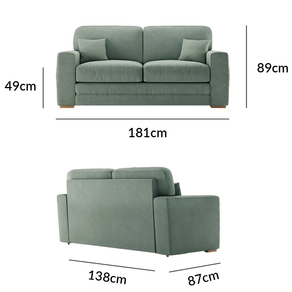 Madden Blue Fabric Two Seater Sofa – image 9
