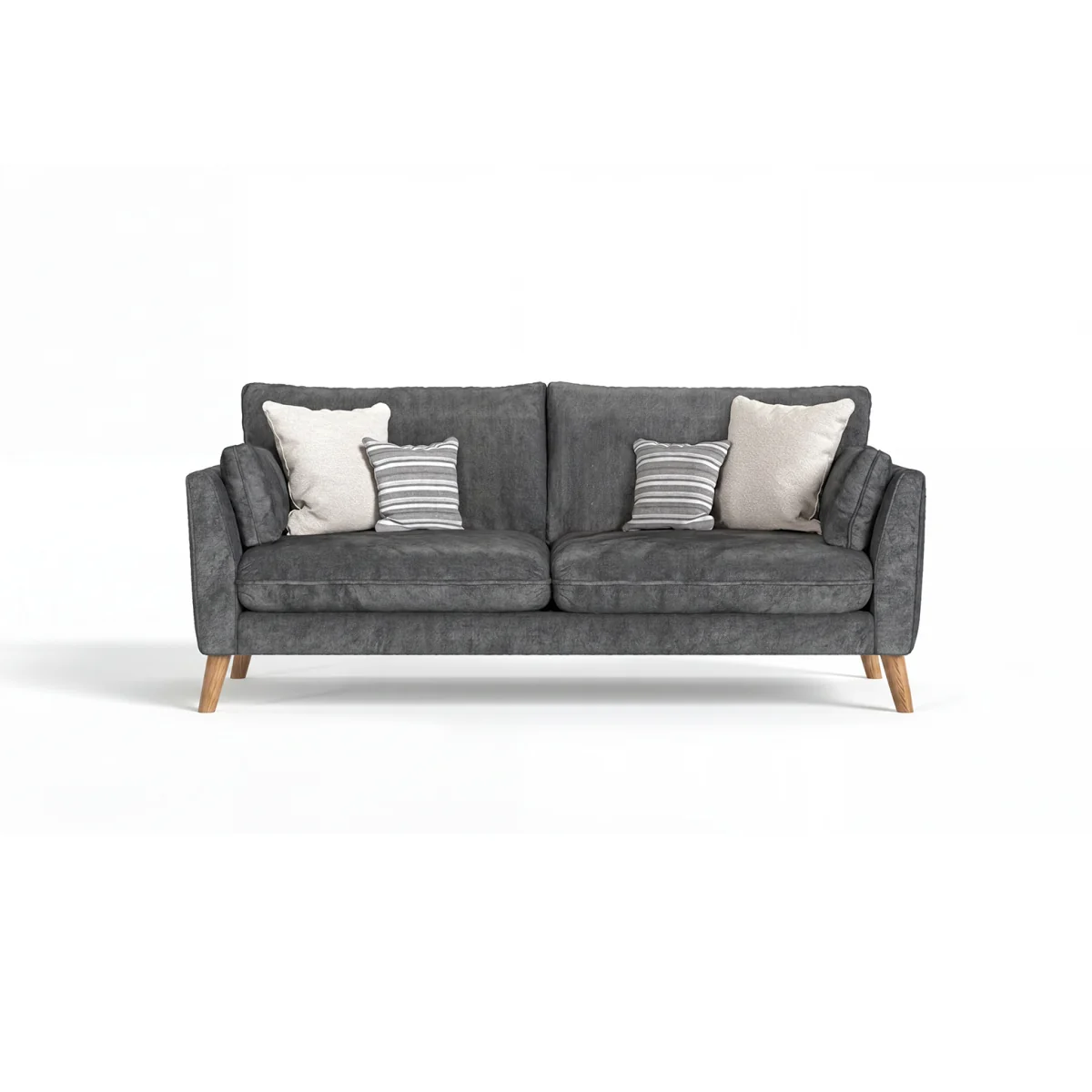 Palermo Graphite Chenille Fabric 3 Seater Sofa – image 2