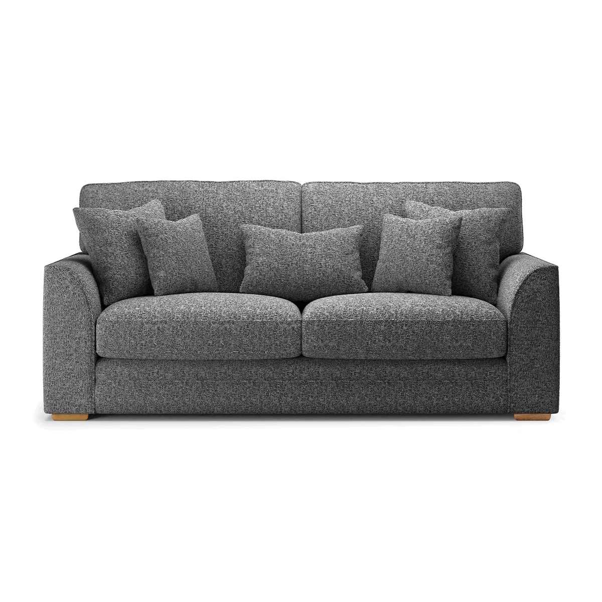 Jasper Charcoal Chenille Fabric 3 Seater Sofa – image 1
