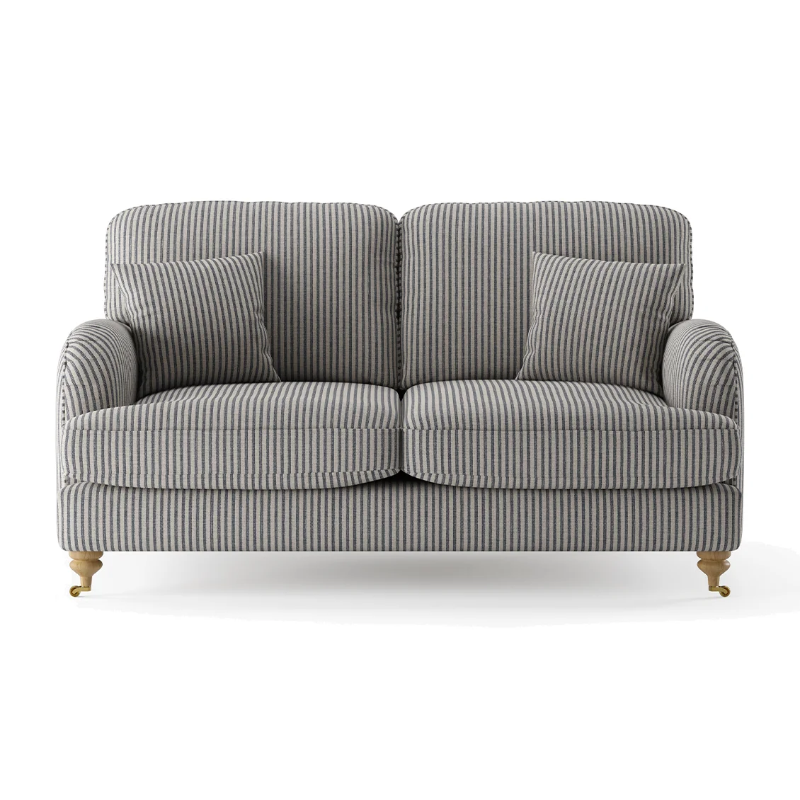 Chilworth Cove Navy Striped Fabric 2 Seater Sofa – image 1