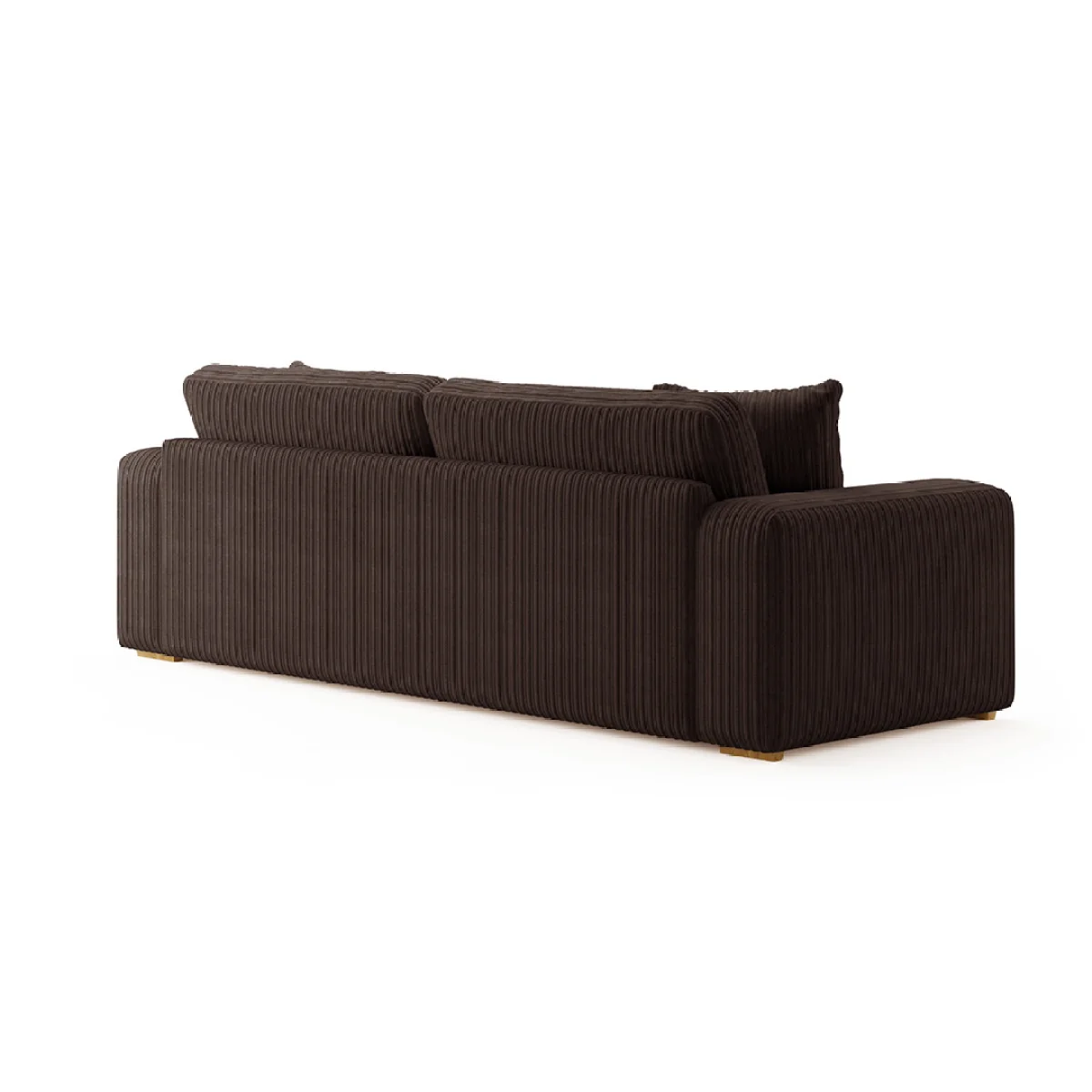 Milan Chocolate Fabric 4 Seater Sofa – image 2