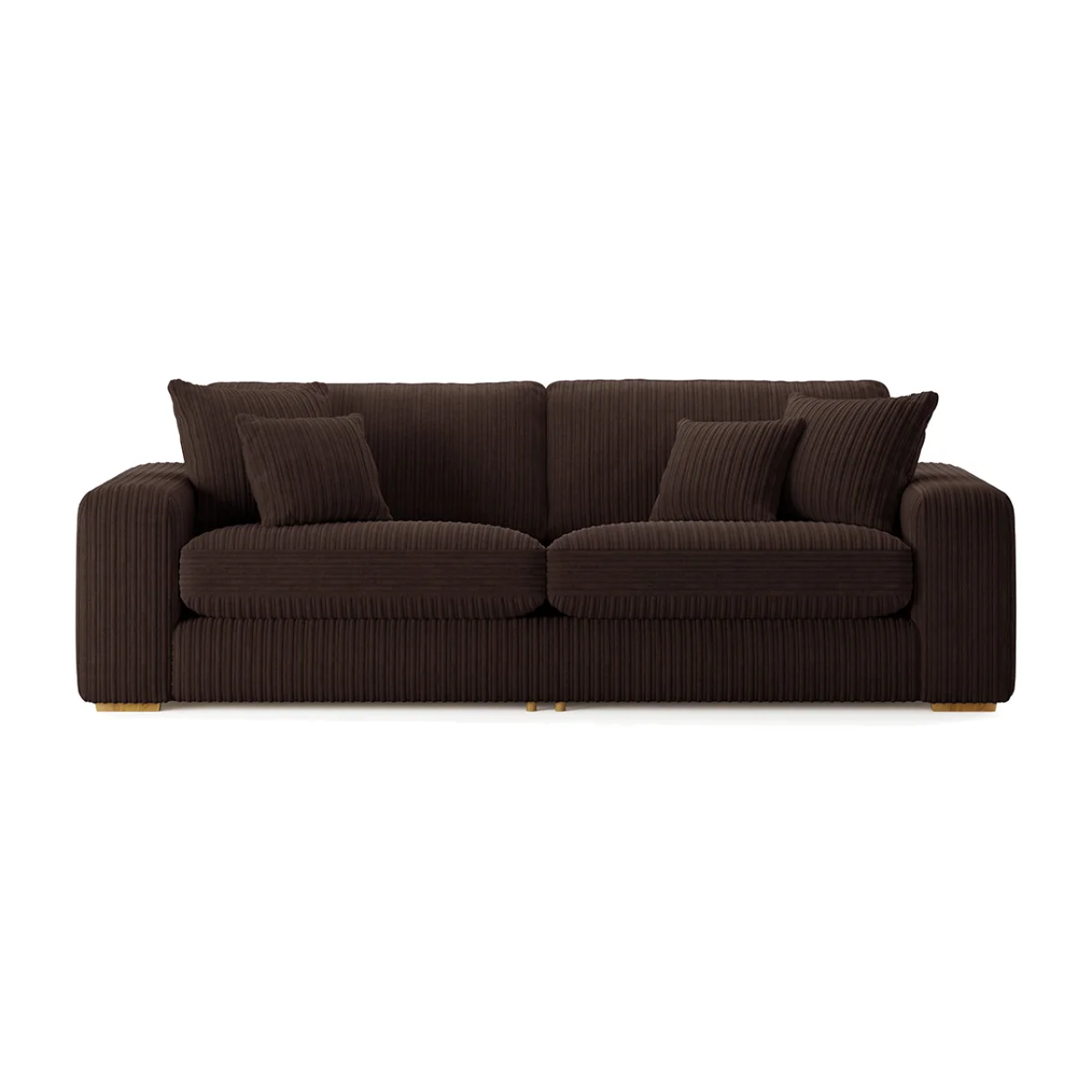 Milan Chocolate Fabric 4 Seater Sofa – image 1