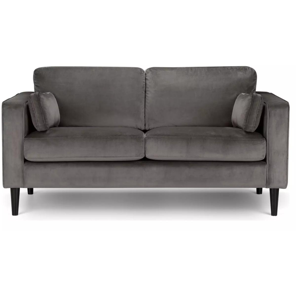Julian Bowen Hayward Velvet Medium 2 Seater Sofa In Grey – image 3