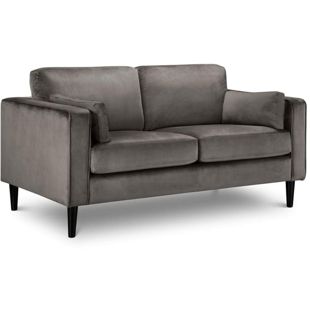 Julian Bowen Hayward Velvet Medium 2 Seater Sofa In Grey – image 4