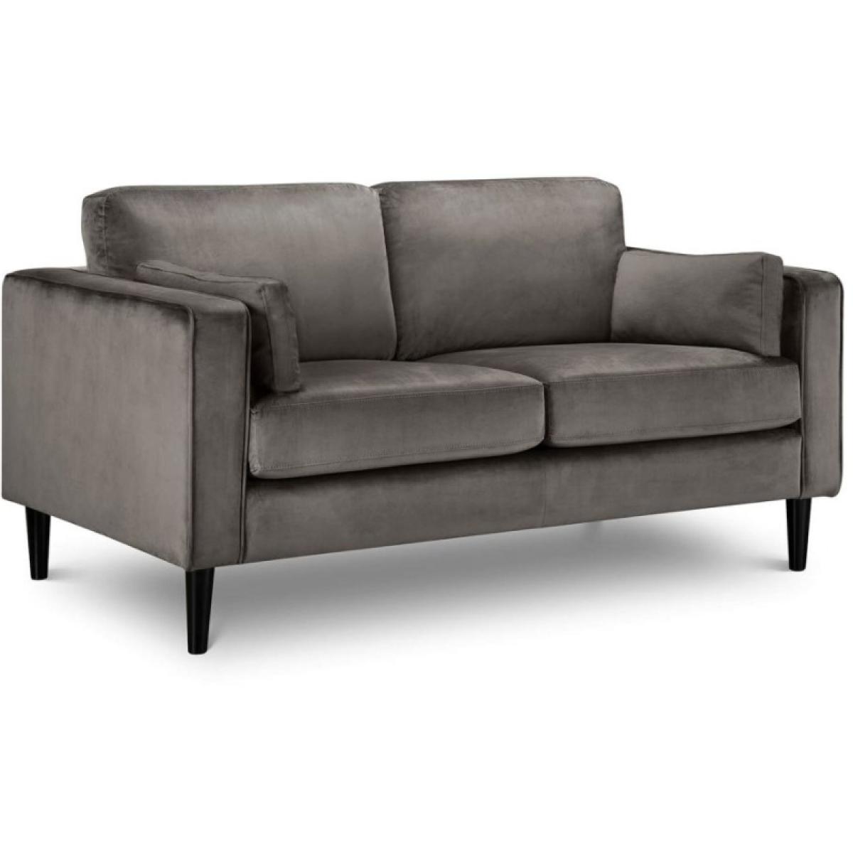 Julian Bowen Hayward Velvet Medium 2 Seater Sofa In Grey – image 7