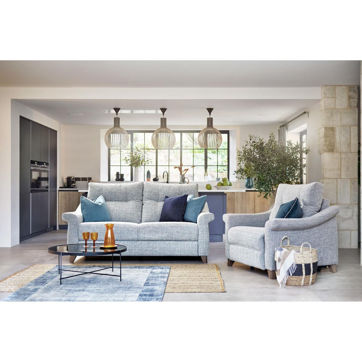 G Plan Riley Recliner Sofa - Small Sofa - Fabric Grade W - Electric Recliner – image 7