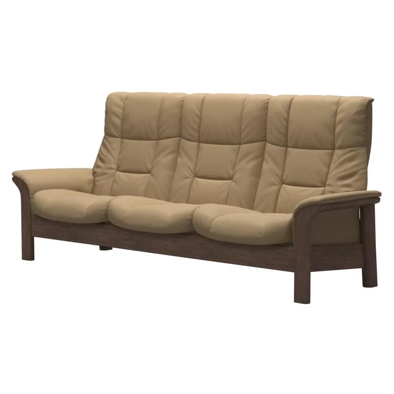 Stressless Buckingham High Back 3 Seater Recliner Sofa - Paloma Sand – image 6