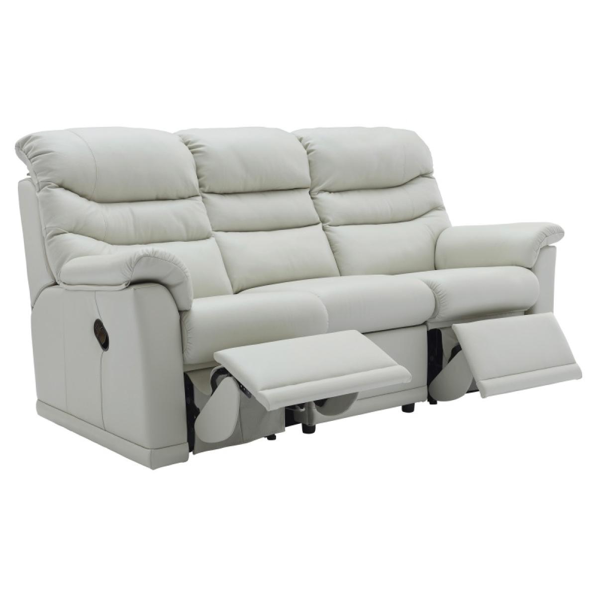 G Plan Malvern 3 Cushion 3 Seater Recliner Sofa - Leather Grade P - Single Manual RHF – image 5