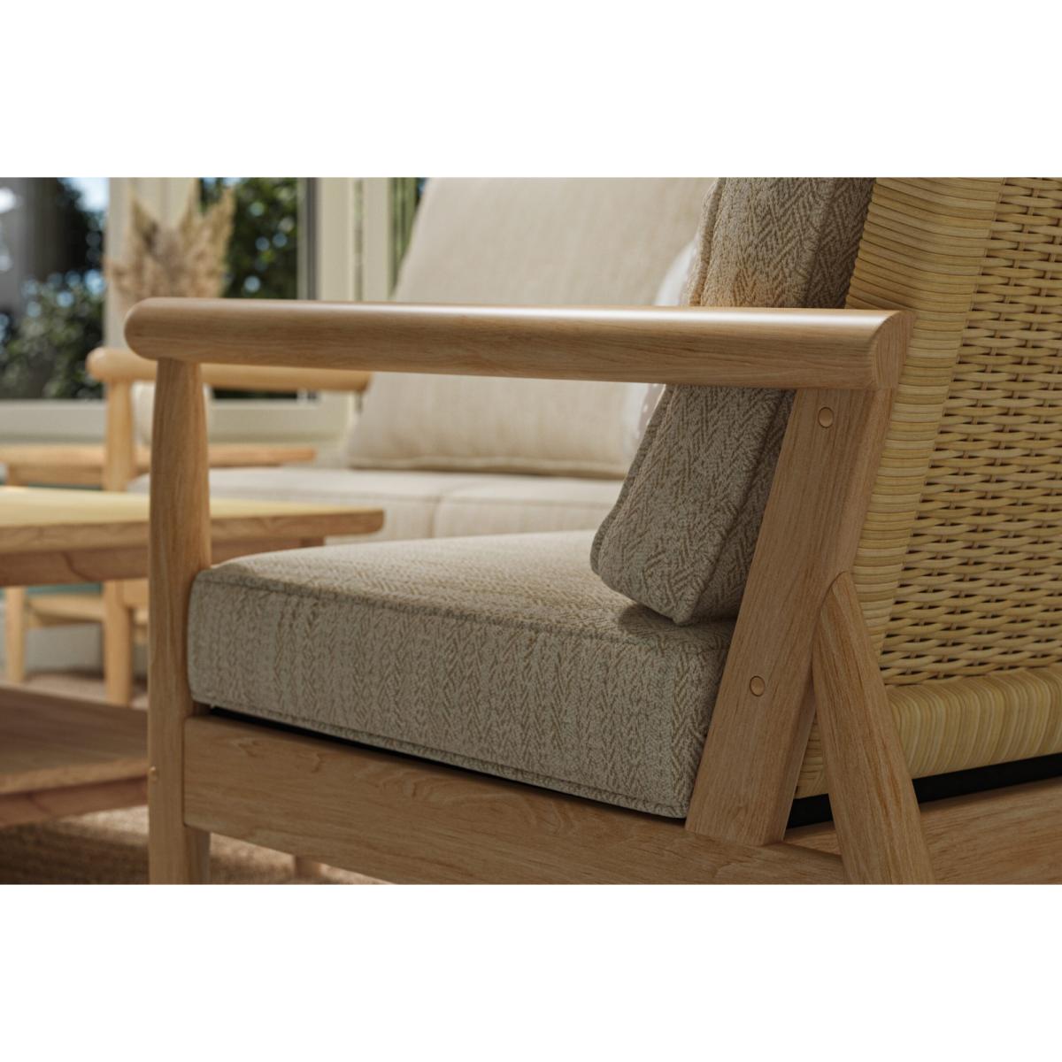 Daro Dorchester 2 Seater Lounging Sofa - Fabric Grade C In LightWood – image 4