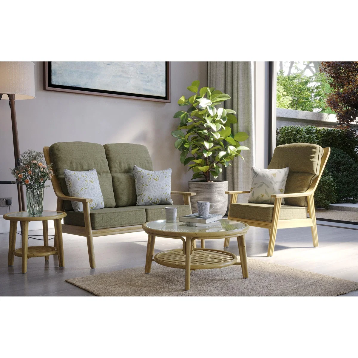 Daro Benham 2 Seater Lounging Sofa - Fabric Grade B In LightWood – image 3