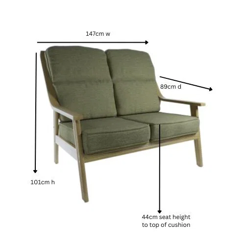 Daro Benham 2 Seater Lounging Sofa - Fabric Grade B In LightWood – image 4