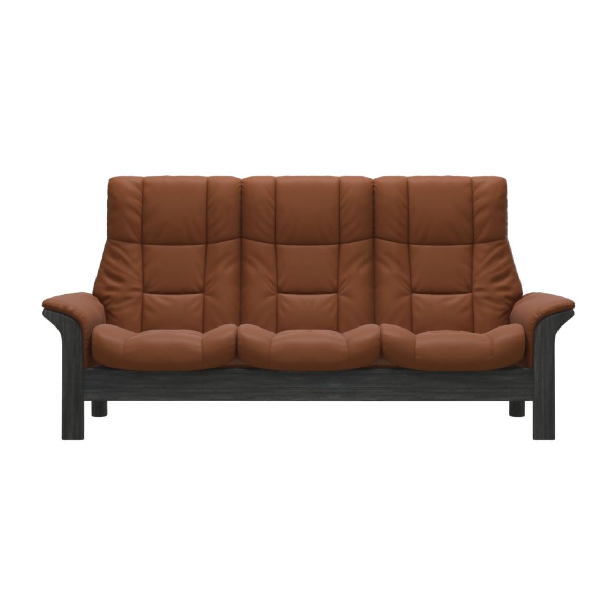Stressless Windsor High Back 3 Seater Recliner Sofa - Paloma New Cognac – image 1