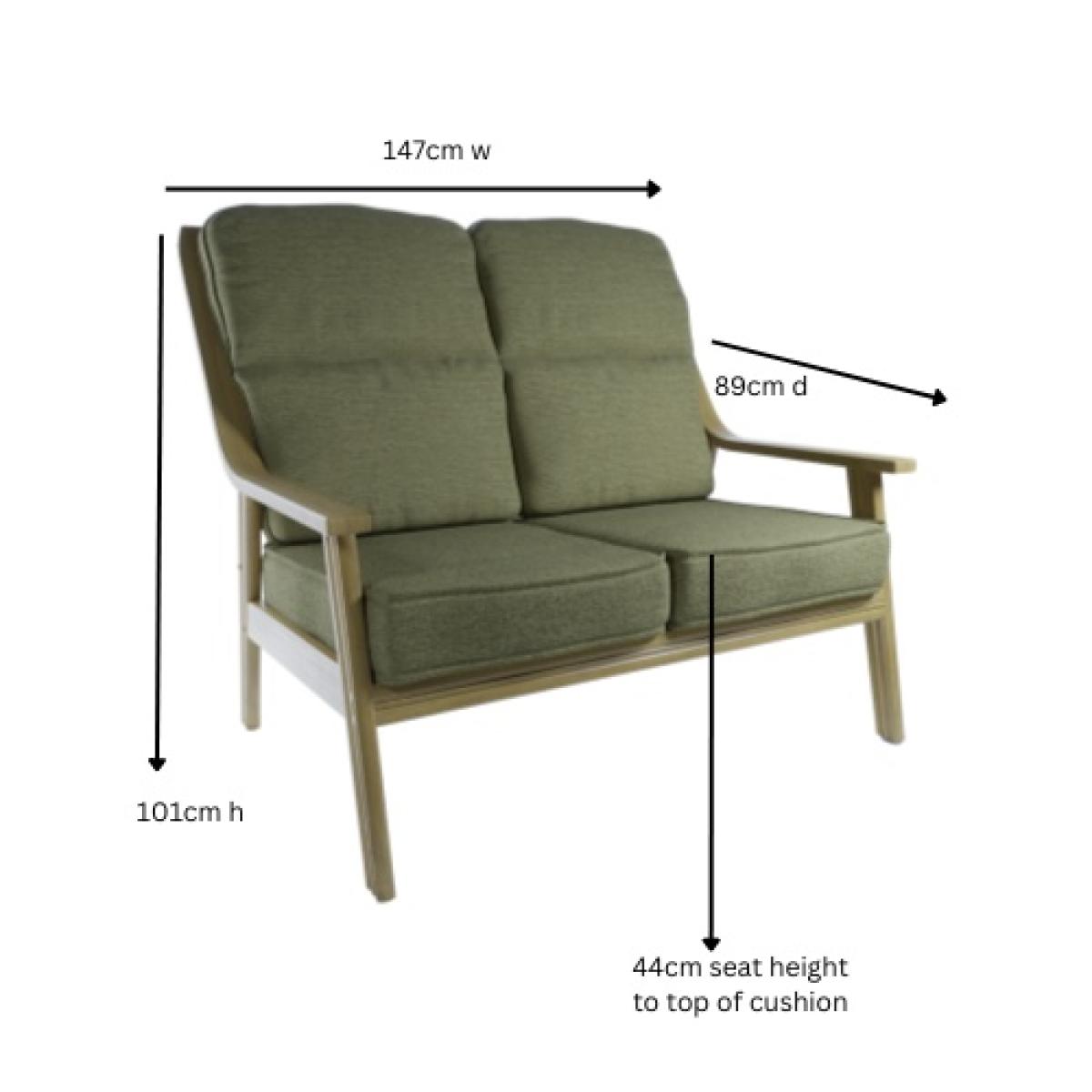 Daro Benham 2 Seater Lounging Sofa - Fabric Grade D In LightWood – image 4