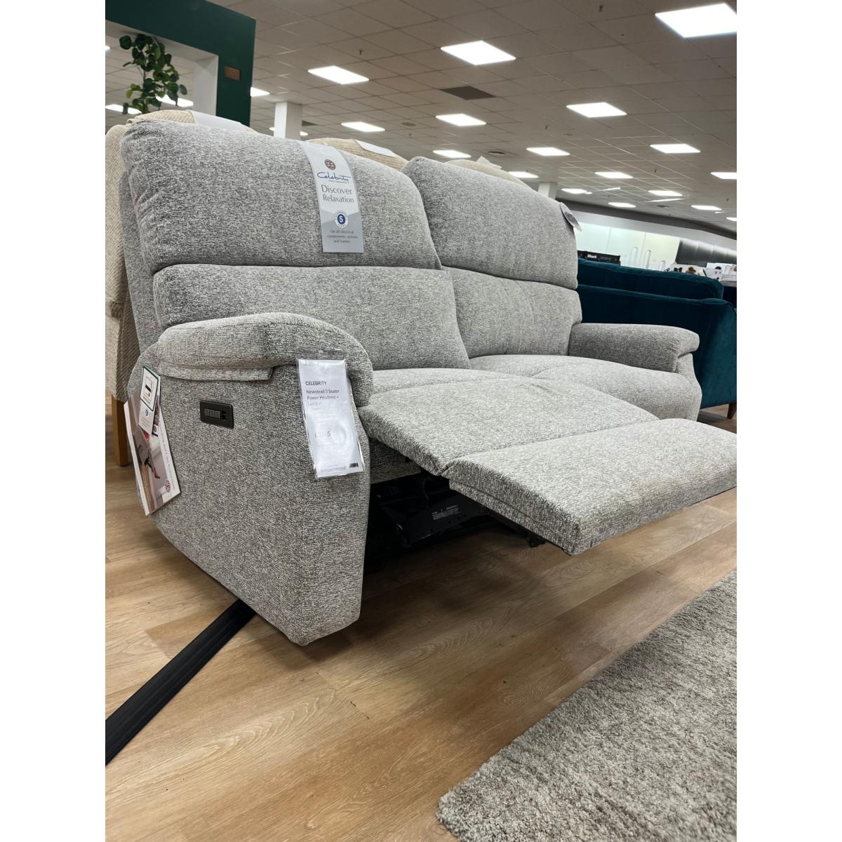 Celebrity Newstead 3 Seater Reclining Sofa - Leather - Dual Motor – image 4