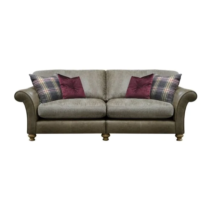 Alexander and James Milton 4 Seater Standard Back Sofa - Leather Grade A – image 1