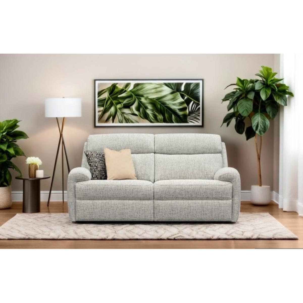 G Plan Hardy 3 Seater Fabric Recliner Sofa - Fabric Grade A - Double Electric With Headrest and Lumbar - Without Heated Seats – image 2