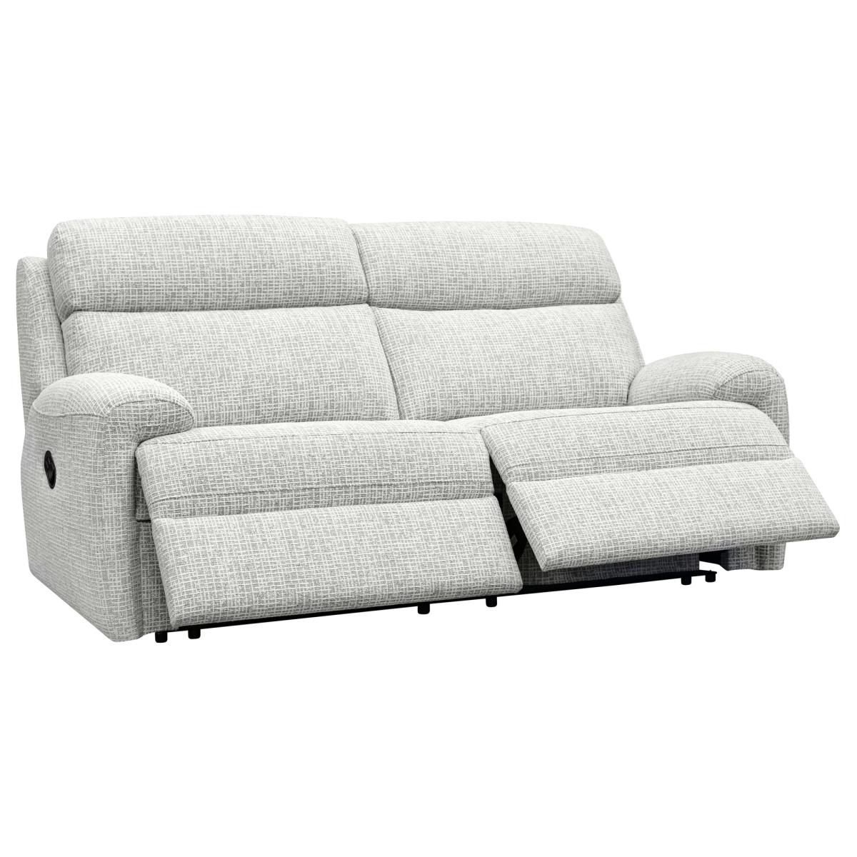 G Plan Hardy 3 Seater Fabric Recliner Sofa - Fabric Grade A - Double Electric With Headrest and Lumbar - Without Heated Seats – image 3