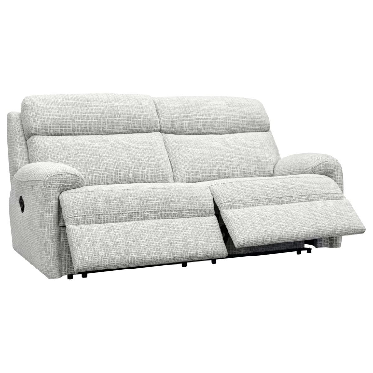 G Plan Hardy 3 Seater Fabric Recliner Sofa - Fabric Grade A - Double Electric With Headrest and Lumbar - Without Heated Seats – image 4