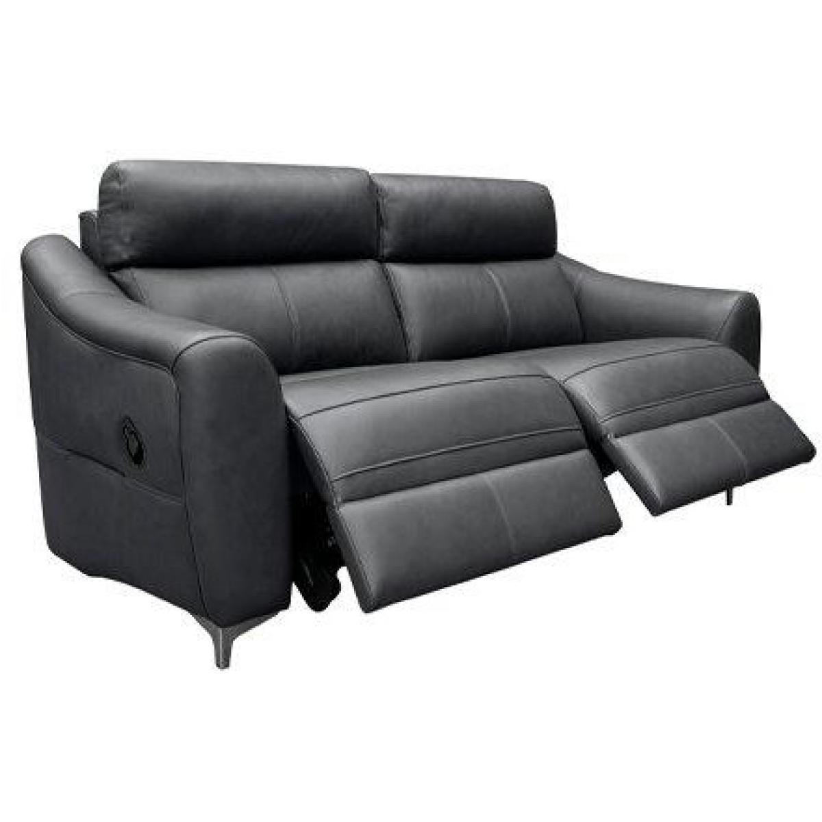 Downtown G Plan Monza 3 Seater Recliner Sofa - Leather Grade P - Double Manual – image 4