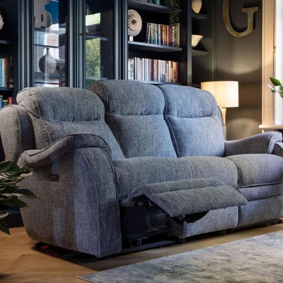 Parker Knoll Boston 3 Seater Recliner Sofa - Leather Grade M - Manual Recliner – image 2