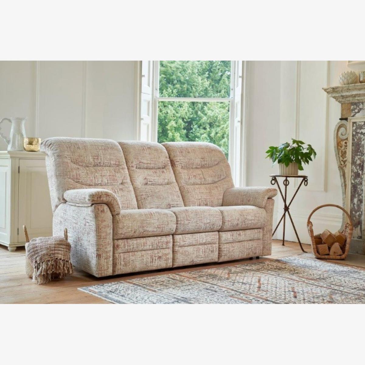 Downtown G Plan Ledbury 3 Seater Recliner Sofa - Fabric Grade A - Double Power With Usb – image 1