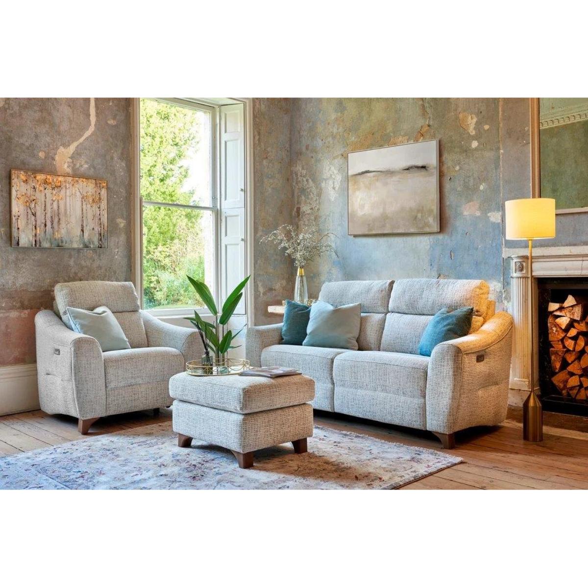 Downtown G Plan Monza 3 Seater Recliner Sofa - Fabric Grade C - Double Manual, Leather – image 5